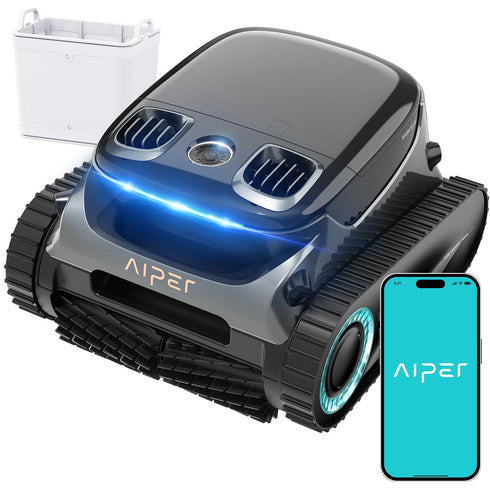 2025 Upgraded AIPER Scuba S1 Pro Cordless Robotic Pool Cleaner, Horizontal Waterline Cleaning, 360° Particle Filtration, 180-Min Battery Life, Ideal for In-Ground Pools up to 2,150 Sq.ft.